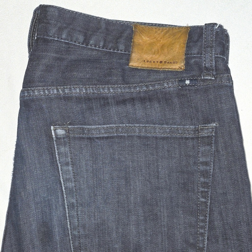 Lucky Brand 221 Original Straight Mens Dark Wash Denim Stretch Jeans Size 34X32